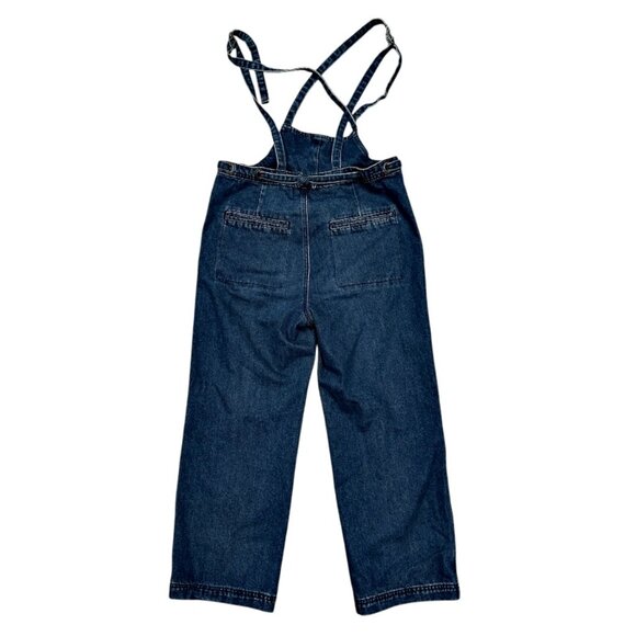 Rue 21 Denim Jumper Overalls Size Small 32 x 24 Dark Wash Blue Twee Festival - Picture 5 of 9